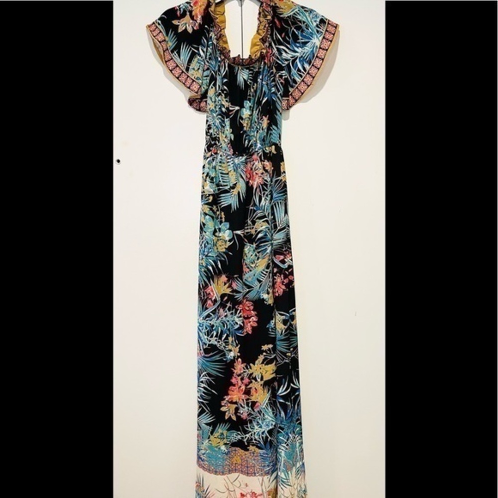 Flying Tomatoe ruffle off the shoulder Maxi